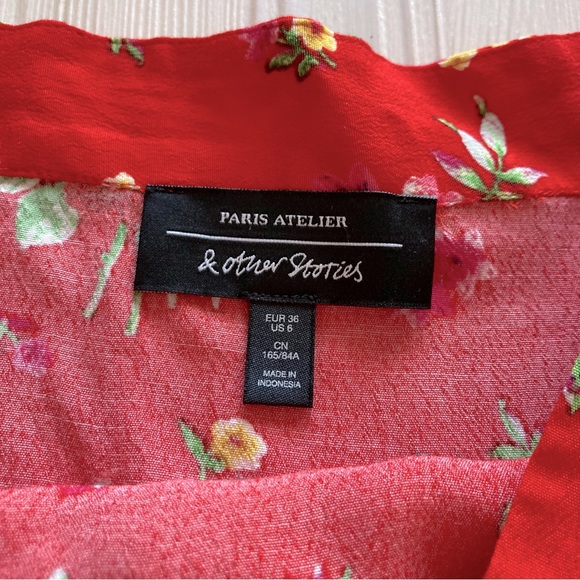 & Other Stories Floral Skirt size 6 - Picture 3 of 9